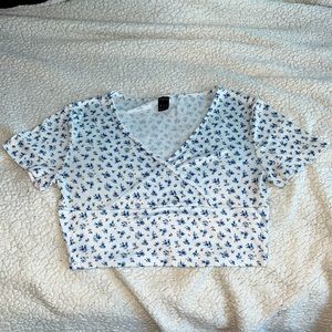 cropped flower shirt, SHIEN, XS